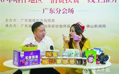 喀什地区“消费扶贫”线上推介会广东分会场在佛山举行    佛企“云签约”签下2000万订单